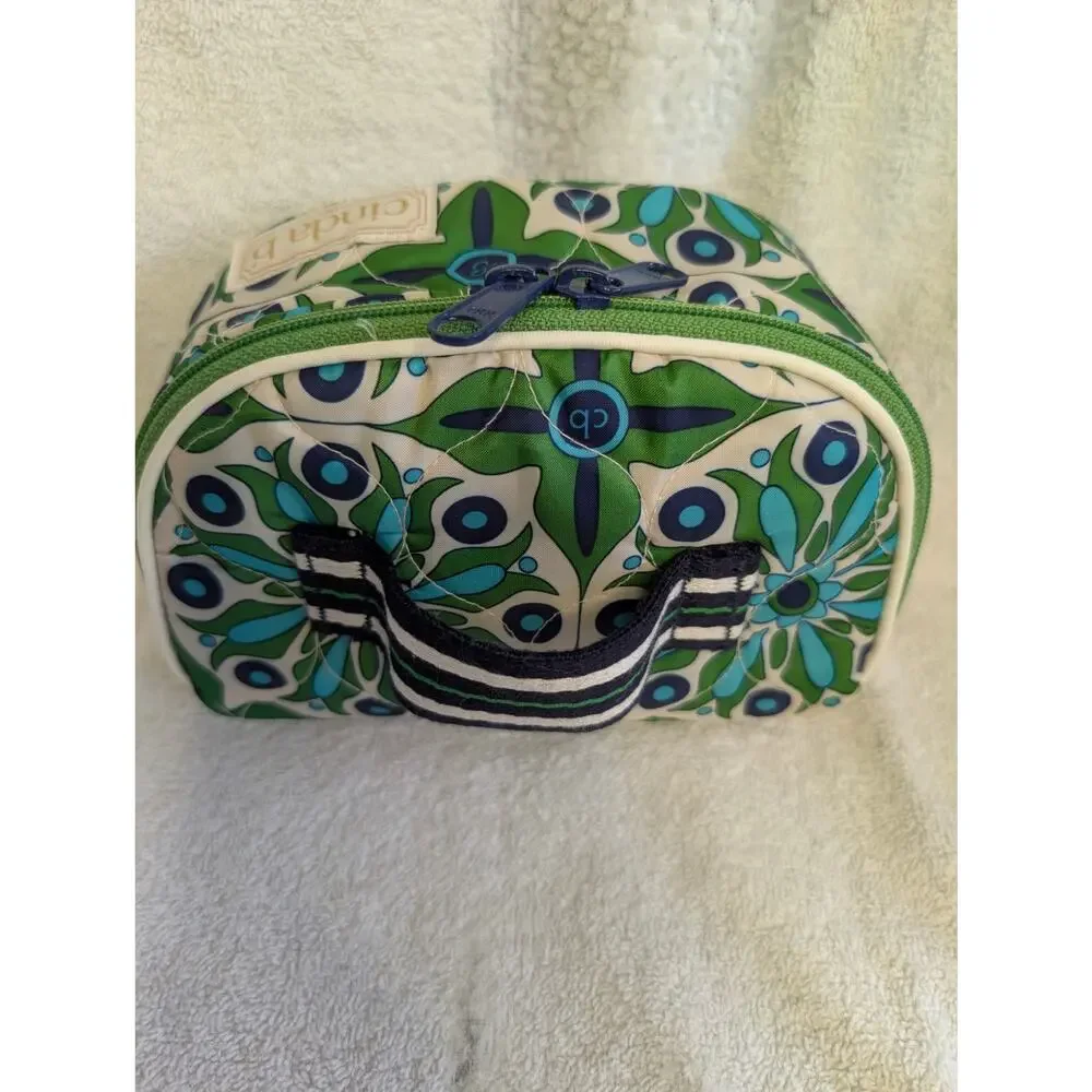 Cinda B Women Accessories, Mosaic Print Quilted Mini Travel Cosmetic Bag